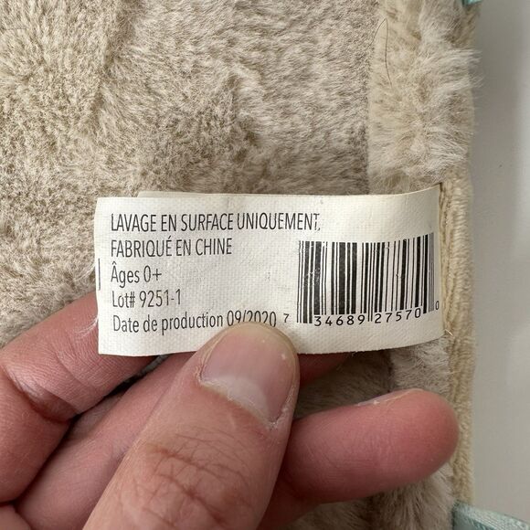 Kellytoy Brown Sleeping Bear Security Blanket Baby Toddler Lovey Green Bow Soft - Picture 5 of 10